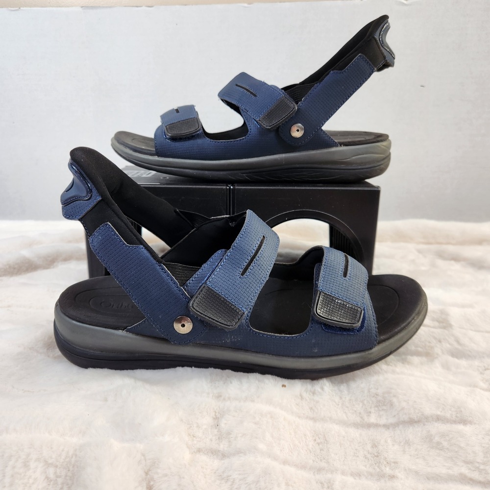 Orthofeet‎ Calypso 69021 Womens Hands-Free Sandals Blue X-Wide 10.5 Orthopedic